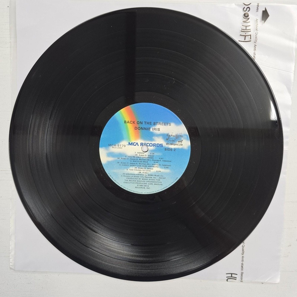 Donnie Iris Back On The Streets LP 1980 Vintage Vinyl MCA-5179 Rock NM